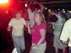 Click for enlarged view. Dance floor and friends at Perry's Restaurant